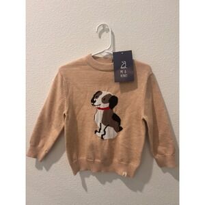 Me & Henry London Kids Tan Dog Henry Knit Sweater 18/24M New